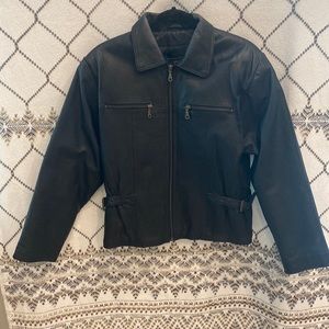 KC Collections Vintage 100% Leather Coat